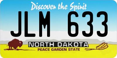 ND license plate JLM633