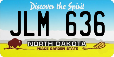 ND license plate JLM636