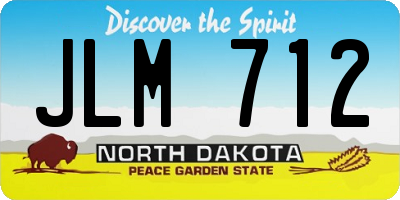 ND license plate JLM712