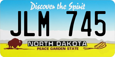 ND license plate JLM745