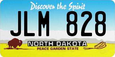 ND license plate JLM828