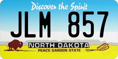 ND license plate JLM857