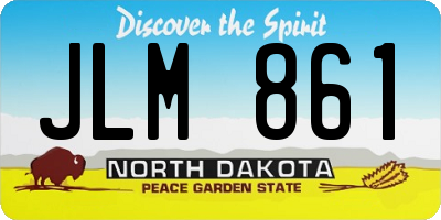 ND license plate JLM861