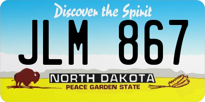 ND license plate JLM867