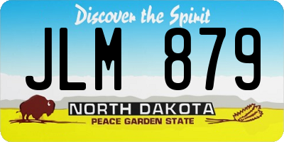 ND license plate JLM879