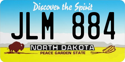 ND license plate JLM884