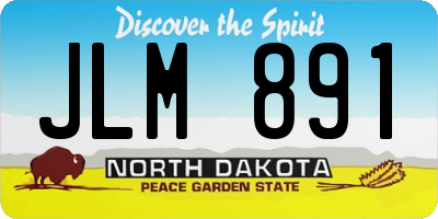 ND license plate JLM891