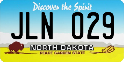 ND license plate JLN029