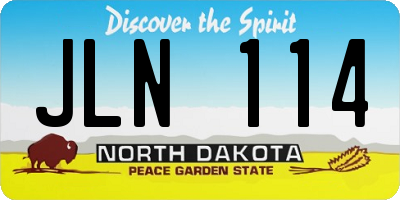 ND license plate JLN114