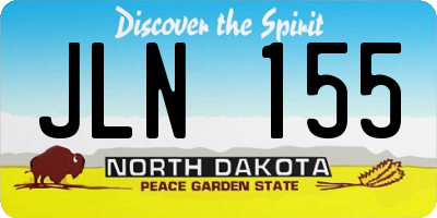 ND license plate JLN155