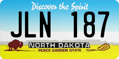 ND license plate JLN187