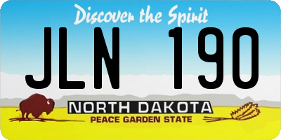 ND license plate JLN190