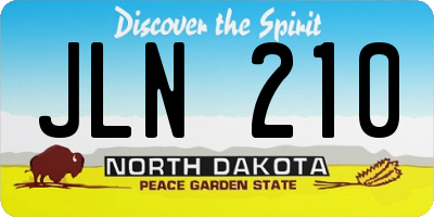 ND license plate JLN210