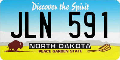 ND license plate JLN591