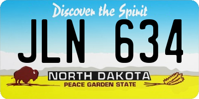 ND license plate JLN634