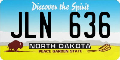 ND license plate JLN636