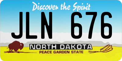 ND license plate JLN676