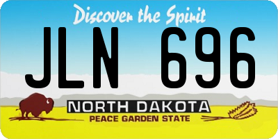 ND license plate JLN696