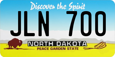 ND license plate JLN700
