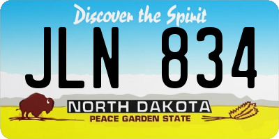 ND license plate JLN834