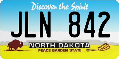 ND license plate JLN842
