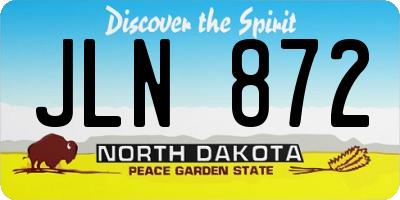ND license plate JLN872