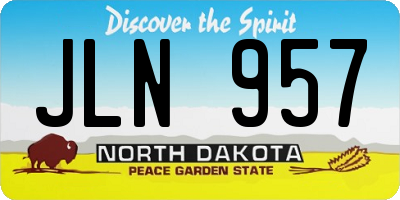 ND license plate JLN957