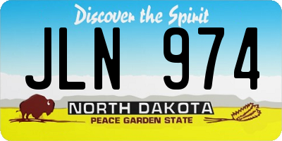 ND license plate JLN974
