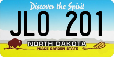 ND license plate JLO201