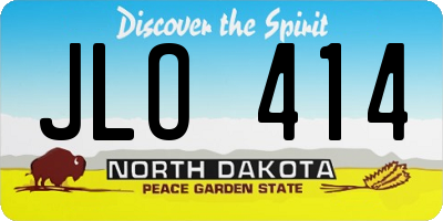 ND license plate JLO414