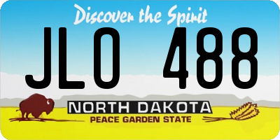 ND license plate JLO488