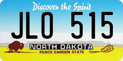 ND license plate JLO515