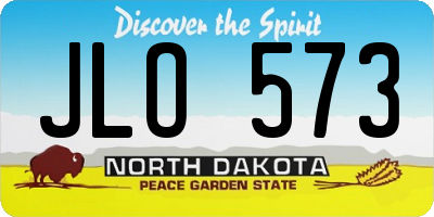 ND license plate JLO573