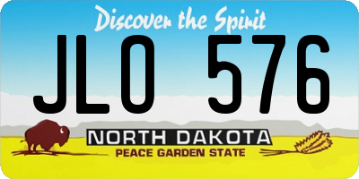 ND license plate JLO576