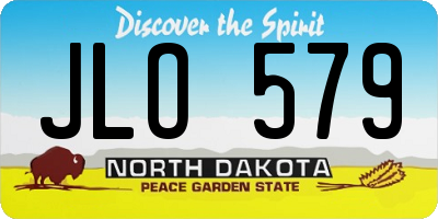 ND license plate JLO579
