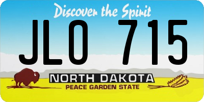 ND license plate JLO715