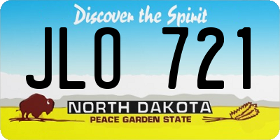 ND license plate JLO721