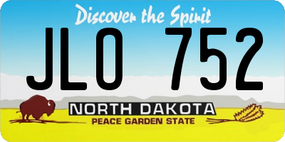 ND license plate JLO752