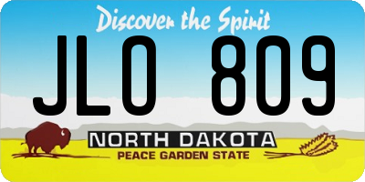 ND license plate JLO809