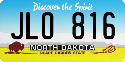 ND license plate JLO816