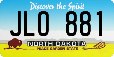 ND license plate JLO881