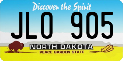 ND license plate JLO905