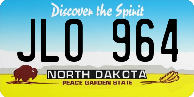 ND license plate JLO964