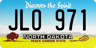 ND license plate JLO971