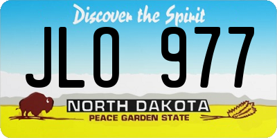 ND license plate JLO977