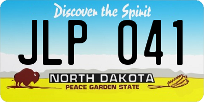 ND license plate JLP041