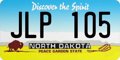 ND license plate JLP105