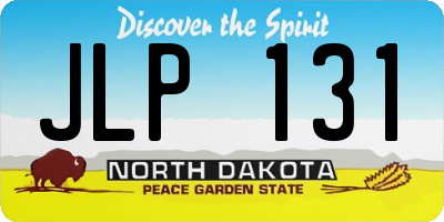 ND license plate JLP131