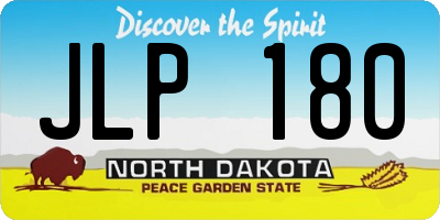 ND license plate JLP180