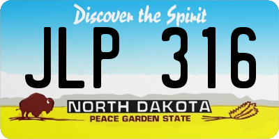 ND license plate JLP316